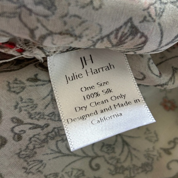 JULIE HARRAH KIMONO CREAM FLORAL ONE SIZE WOMENS - Picture 4 of 9